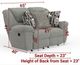 Catnapper Trifecta Nature Manual Rocking Reclining Loveseat-2