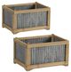 A & B Home 2-Piece Brown/Gray Planter Set-0