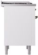 Ilve® Nostalgie II Series 36" White Pro Style Dual Fuel Range-3