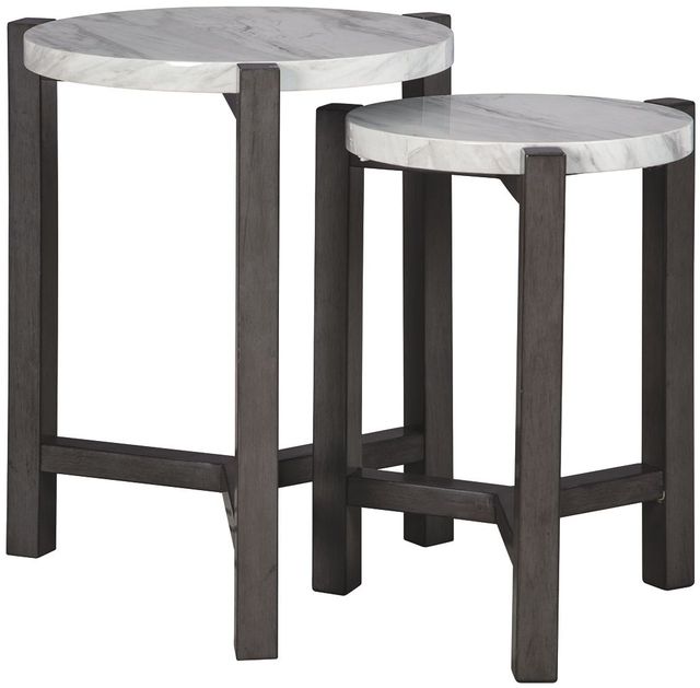 Signature Design by Ashley® Crossport 2-Piece Dark Brown Accent Tables-0