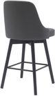 Armen Living Sicily Gray/Black Swivel Bar Stool-4