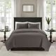 Olliix by Madison Park Dark Grey Full/Queen Quebec Reversible Coverlet Set-1