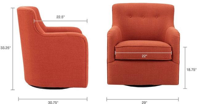 Olliix by Madison Park Spice Adele Swivel Chair-1