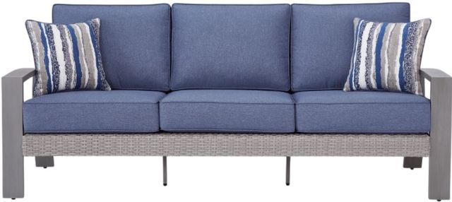 Signature Design by Ashley® Dillon Beach Blue/Gray Aluminum Outdoor Sofa-2