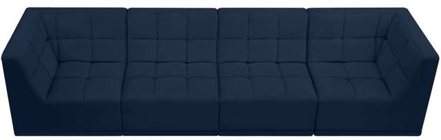 Meridian Furniture Relax Navy Velvet 128" Modular Sofa-2