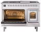 Ilve® Nostalgie II Noblesse 48'' Custom RAL Color Pro Style Dual Fuel Range with Chrome Trim-3