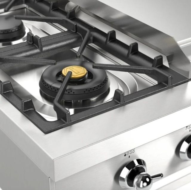 Ilve Nostalgie II 48” Stainless Steel Gas Rangetop with 8 Burners, Griddle and Chrome Trim-4