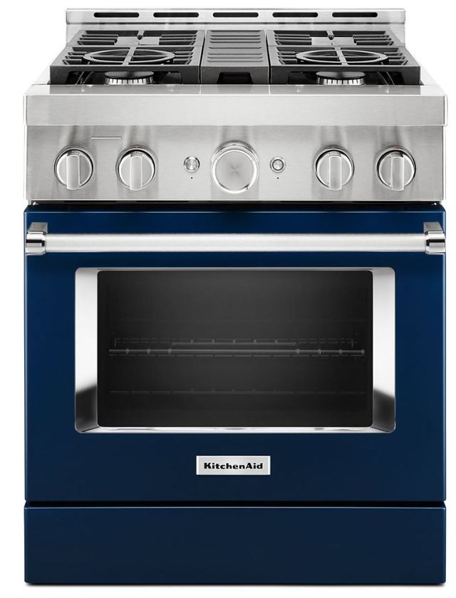 KitchenAid® 30" Ink Blue Smart Pro Style Gas Range