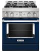 KitchenAid® 30" Ink Blue Smart Pro Style Gas Range-0