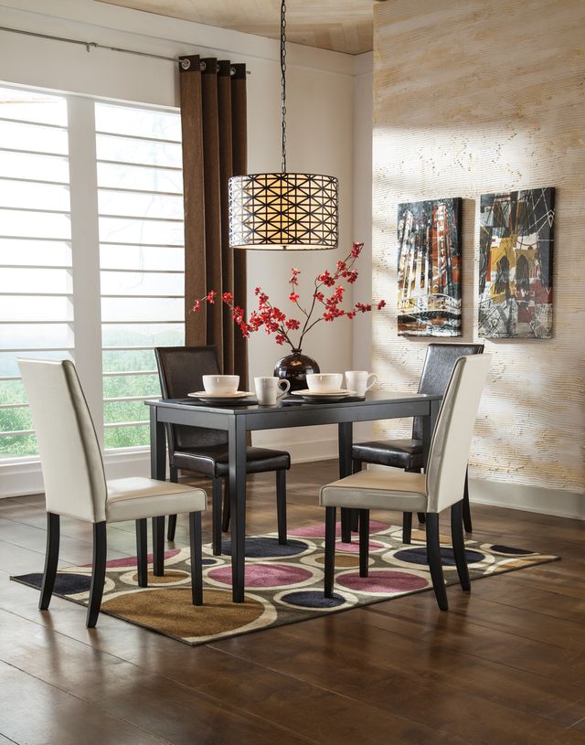 Signature Design by Ashley® Kimonte 5-Piece Dark Brown Dining Table Set-3