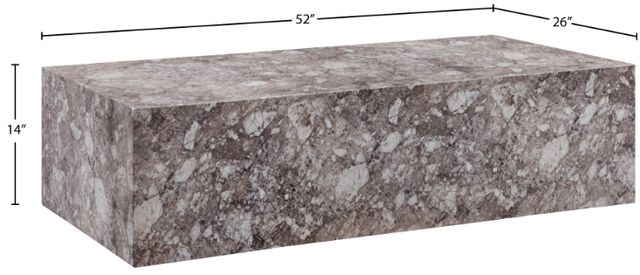 Meridian Furniture Piazza Brown Marble Coffee Table-4