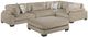 Homelegance® Tinley 5-Piece Brown 135" Modular Sectional with Ottoman-0