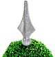 A & B Home Green Faux Boxwood Topiary Ball on Metal Spire-1