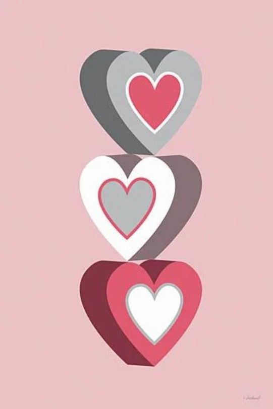 Classy Art Heart Stack by Martina Pavlova Wall Art-0
