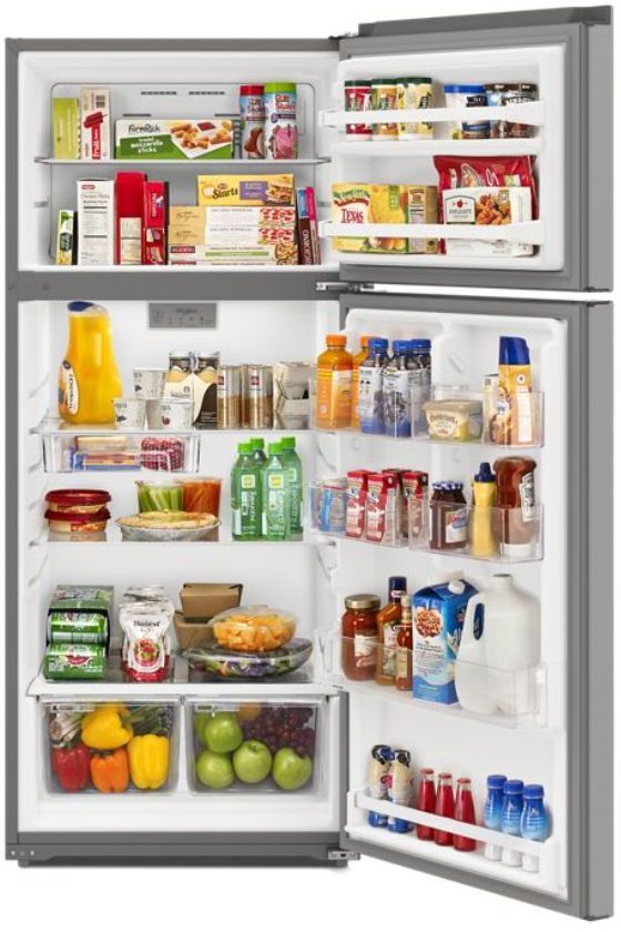 Whirlpool® 28 in. 16.3 Cu. Ft. Stainless Steel Top Freezer Refrigerator-3