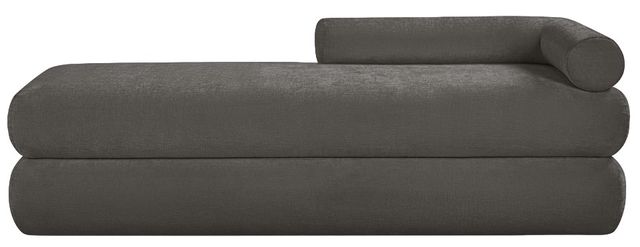Meridian Furniture Kennedy Grey Chenille Fabric Bench-1