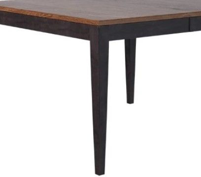 Country View Woodworking Customizable Englewood Wormy Maple Top 48" Dining Table with 4-Leaves and Brown Maple Base-1