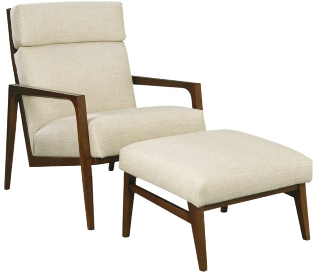 Craftmaster® Customizable CM Modern 2-Piece Accent Chair with Ottoman Set-0