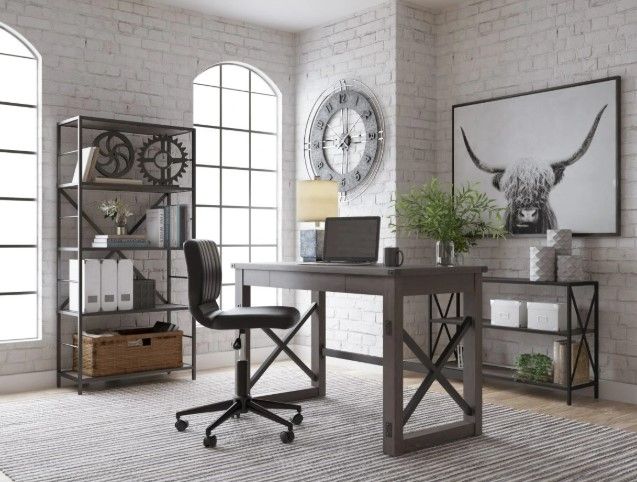 Signature Design by Ashley® Freedan Grayish Brown 48" Home Office Desk-5
