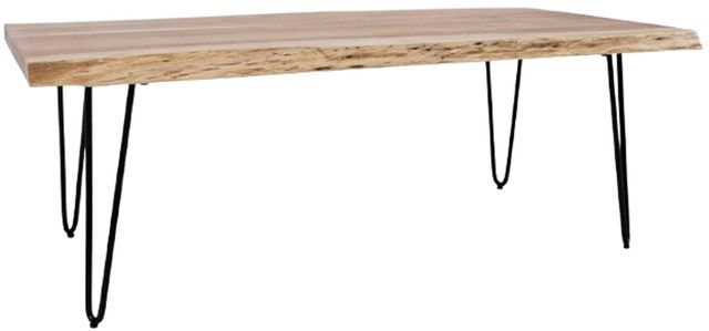 Jofran Inc. Nature's Edge Natural Coffee Table with Black Base-0