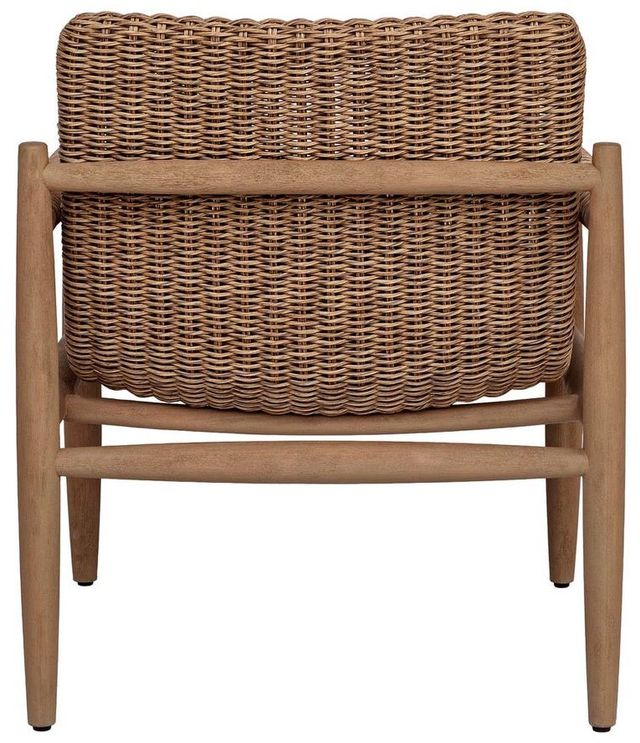 Uttermost® Sumba Golden Flax Wicker/Wood Indoor-Outdoor Lounge Chair-4