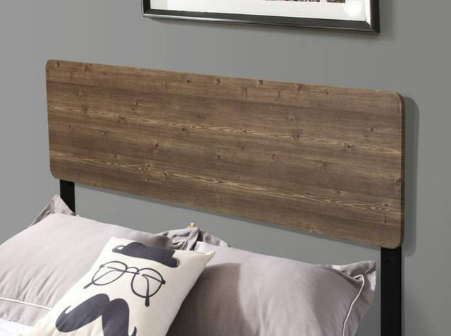 Milton Greens Stars Black Frame Full Platform Bed with Wooden Headboard and Footboard-2