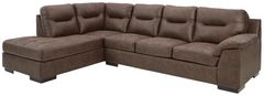 Signature Design by Ashley® Maderla 2-Piece Walnut Left-Arm Facing Sectional and Chaise