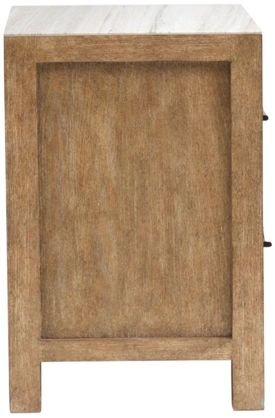 Magnussen Home® Plum Creek Sierra Brown Nightstand with Marble Top-3