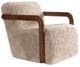 Alder & Tweed Furniture Muir Furry Vanilla/Warm Oak Occasional Swivel Accent Chair-0