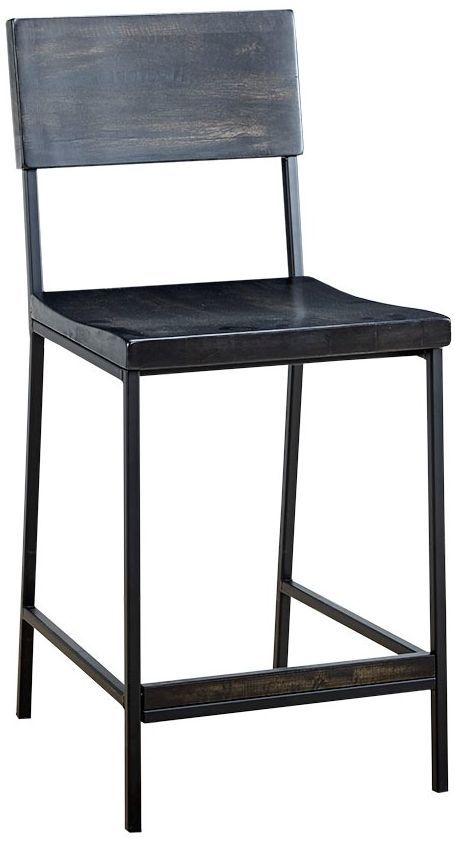 Olliix by INK+IVY Black Tacoma 24" Counter Stool-0