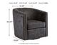 Signature Design by Ashley® Brentlow Distressed Black Swivel Chair-3
