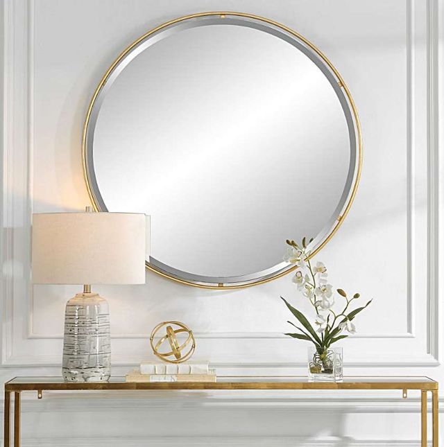 Uttermost® Canillo Gold Round Mirror-1