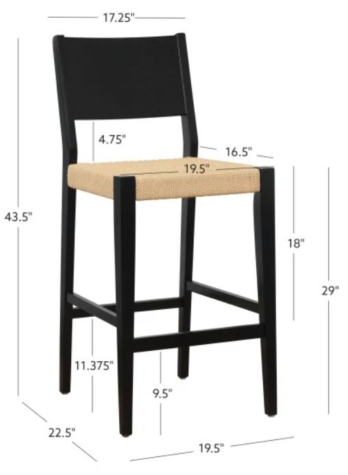 Powell® Cosgrove Black Barstool-2