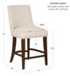 Powell® Auden Beige/Natural Espresso Counter Stool-2