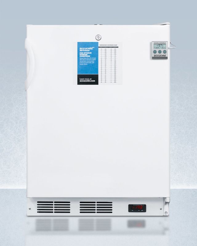 Accucold® by Summit® PLUS2 Series 24" 3.2 Cu. Ft. White ADA Compliant All Freezer-0