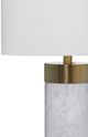 Bassett Mirror Jocelyn Brass/White Table Lamp-1
