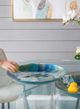 A & B Home 3-Piece Blue/Gold Glass Charger Set-5
