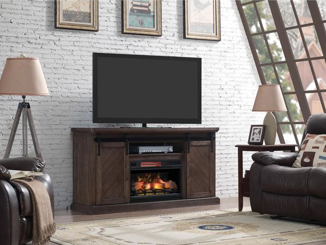 ClassicFlame® Southgate Antique Coffee TV Stand with Electric Fireplace-1