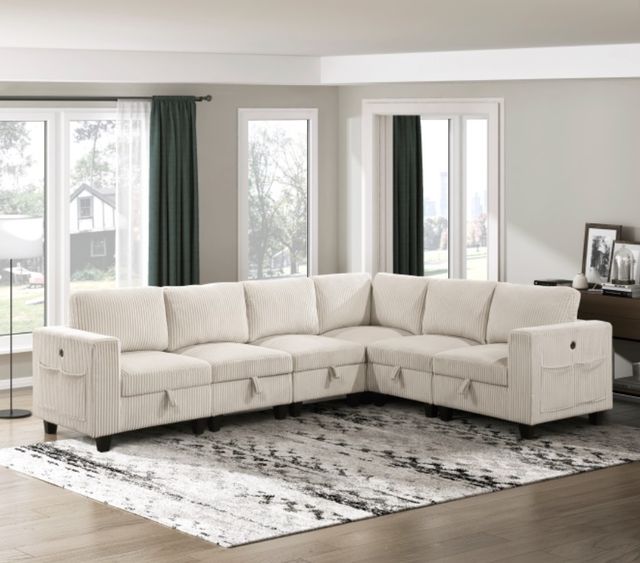 Homelegance® Walterboro 6-Piece Beige Modular Sectional-1