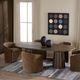 Crestview Calloway Stained Dark Brown Oval Dining Table-1