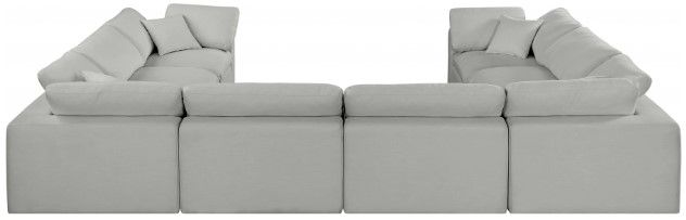 Meridian Furniture Comfy 8-Piece Gray Sectional -3