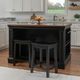 Powell® Penda Black Kitchen Island with Stools-1