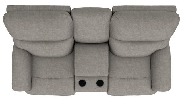La-Z-Boy® Trouper Charcoal Power Reclining Loveseat with Console and Headrest-4