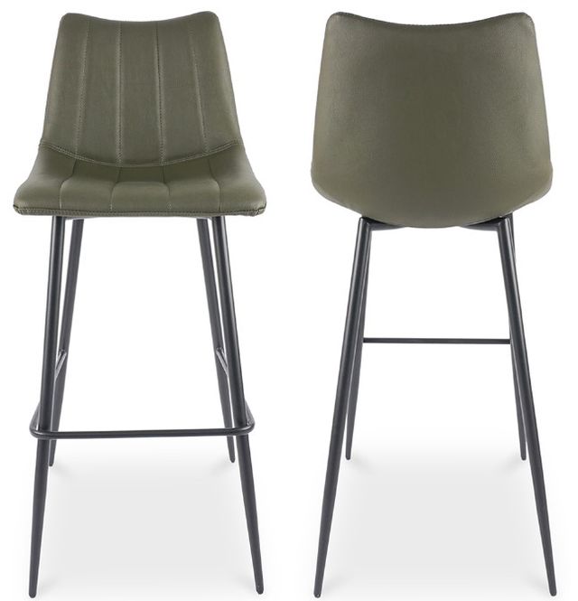 Moe's Home Collection Alibi 2-Piece Green Barstool Set-1