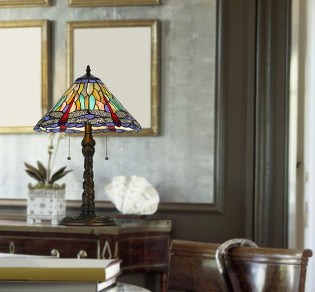Cal® Lighting & Accessories Tiffany Dark Bronze Table Lamp-3