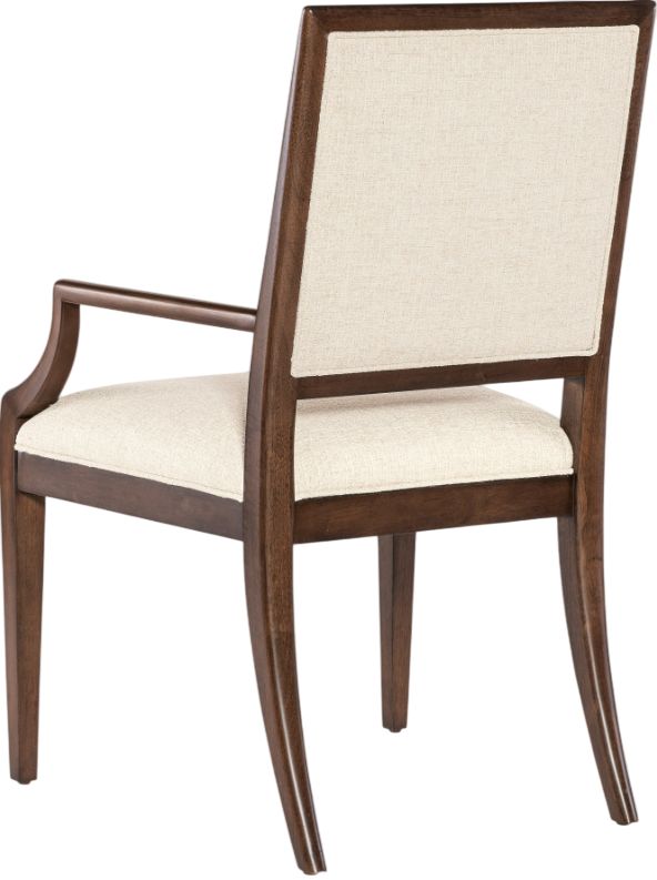 Hooker® Furniture Archives Classic Walnut/Curate Wheat Upholstered Dining Arm Chair-3