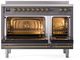 Ilve® Nostalgie II Series 48" Graphite Matte Pro Style Induction Range-1