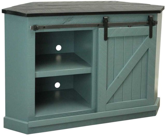 American Heartland Manufacturing Rustic Two Tone Winsome Corner TV Stand-1