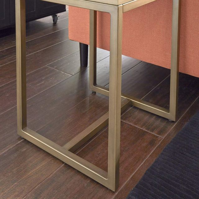 homestyles® Geometric II Bronze End Table with Cream Mosaic Tile Top -4