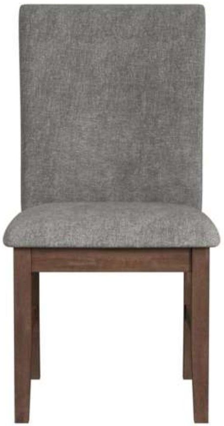 Elements International Santa Barbara Dark Gray/Walnut Dining Chair-3